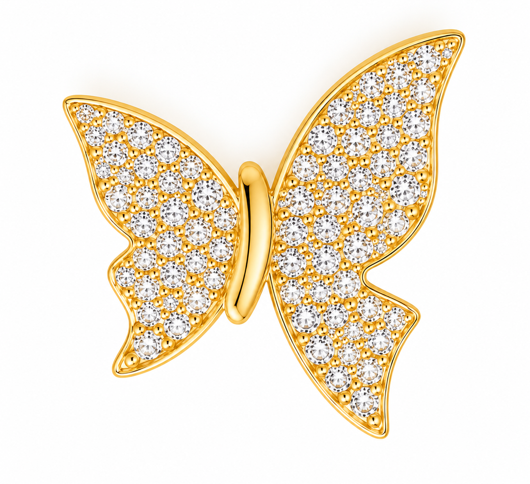 Micro Pave Butterfly Pendant