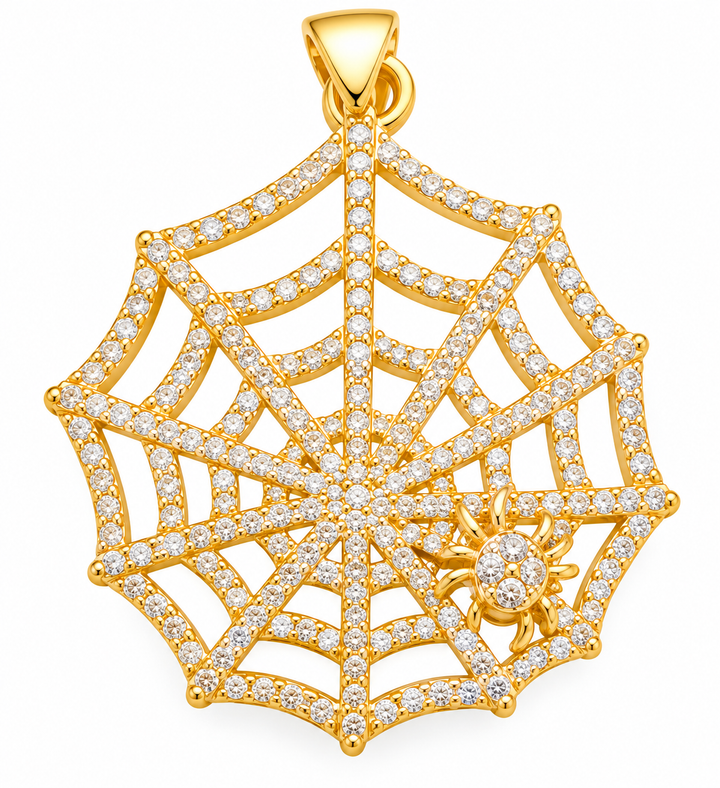 SpiderWeb Micro Pave Pendant