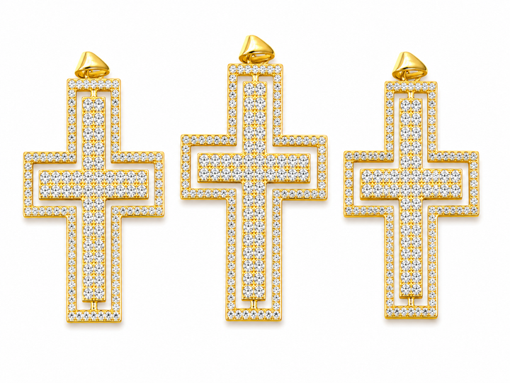 Large Micro Pave Cross