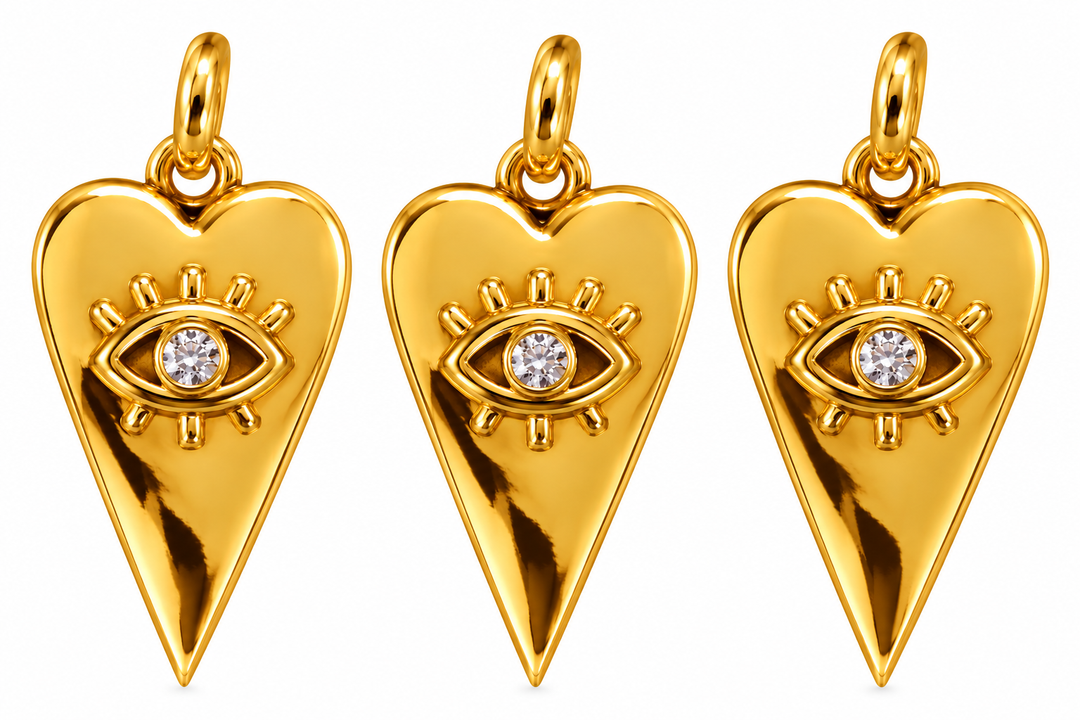 Evil Eye Heart Pendant