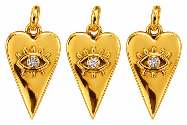 Evil Eye Heart Pendant