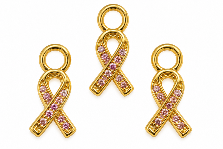 Small Cancer Ribbon Charm