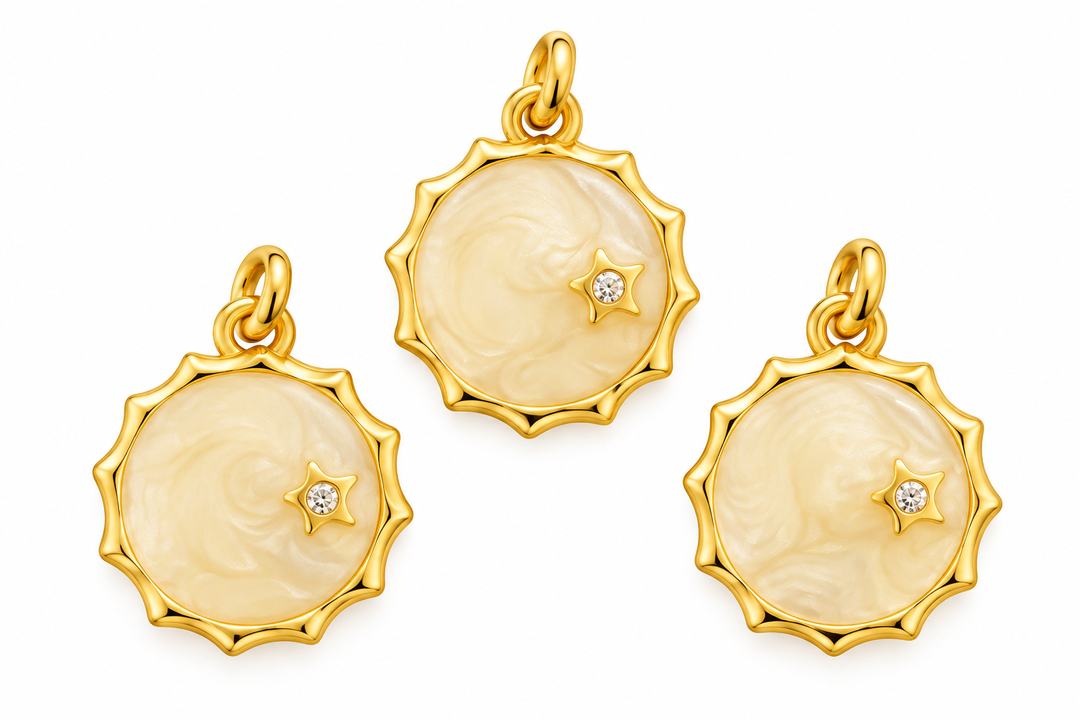 Enamel Sun Charm