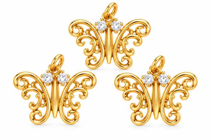 Zirconia Butterfly Pendant