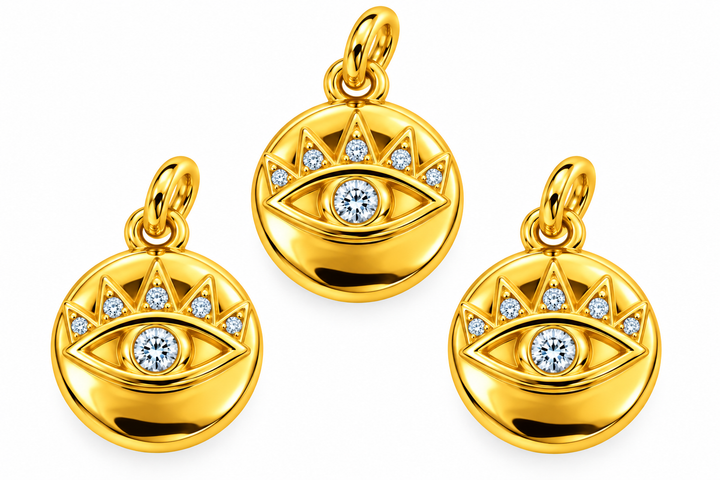 Zirconia Evil Eye Charm