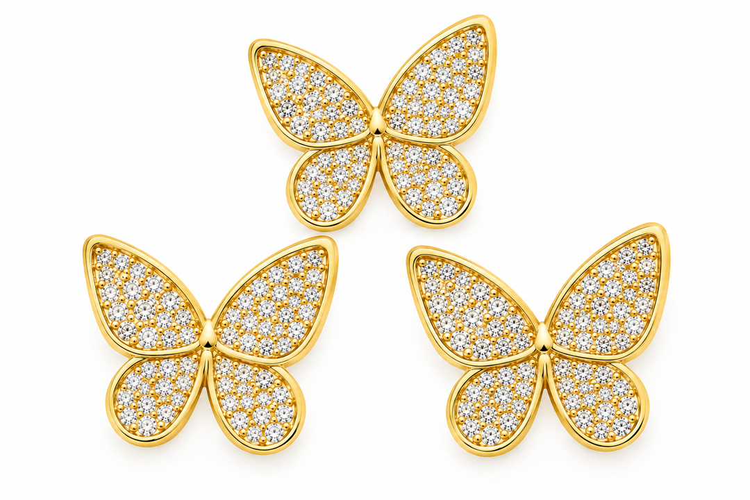 Micro Pave Butterfly Pendant