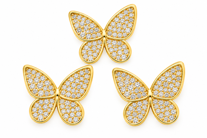 Micro Pave Butterfly Pendant