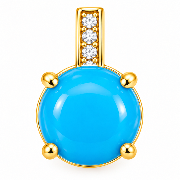 Crystal Round Charm