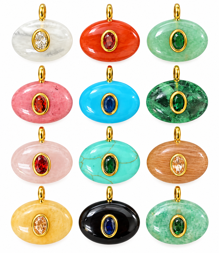 Oval Stone Pendants