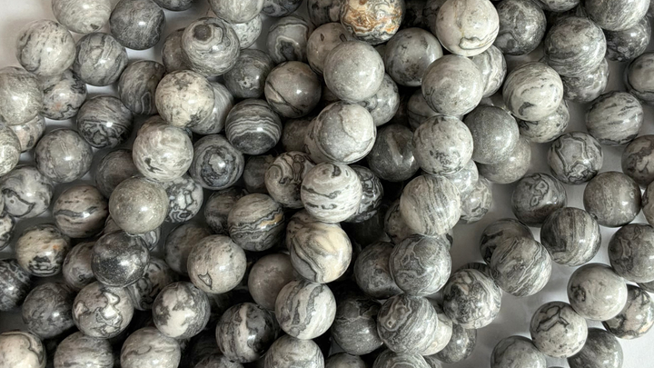 Semi-Precious Round Jasper Round Smooth Beads
