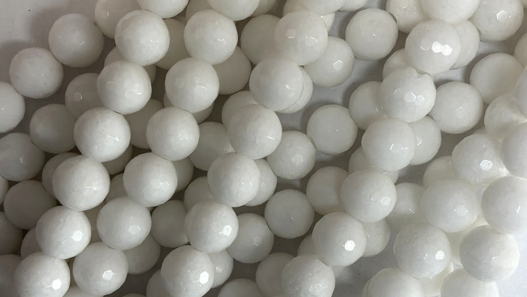 10mm  Semi-Precious Natural and Dyed Agate Round Faceted Beads