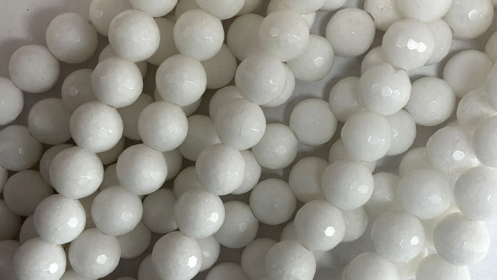 10mm  Semi-Precious Natural and Dyed Agate Round Faceted Beads