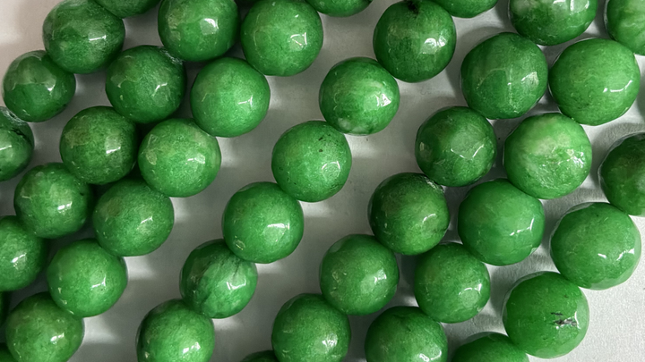 10mm  Semi-Precious Natural and Dyed Agate Round Faceted Beads