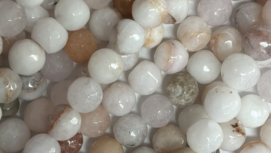 10mm  Semi-Precious Natural and Dyed Agate Round Faceted Beads