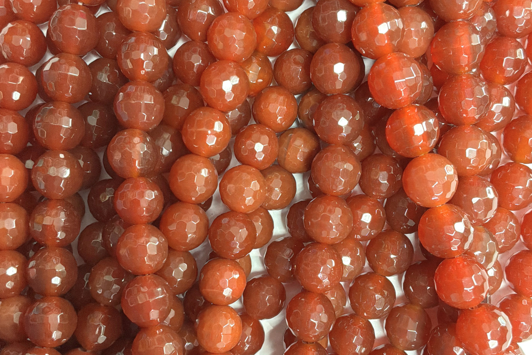 Red Carnelian Round Smooth Bead