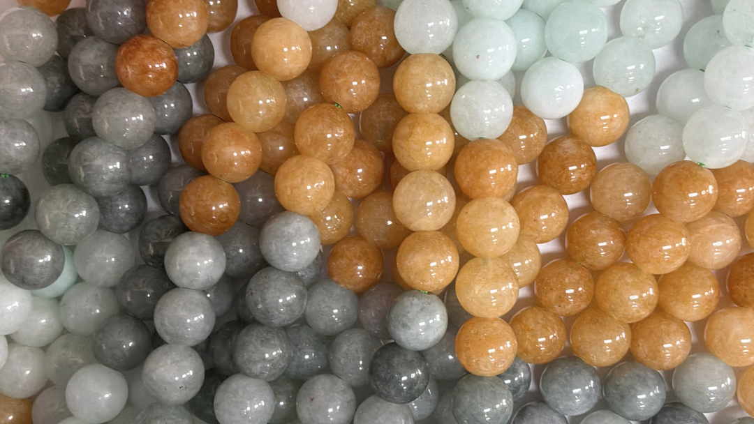 Semi-precious Round Dyed Jade
