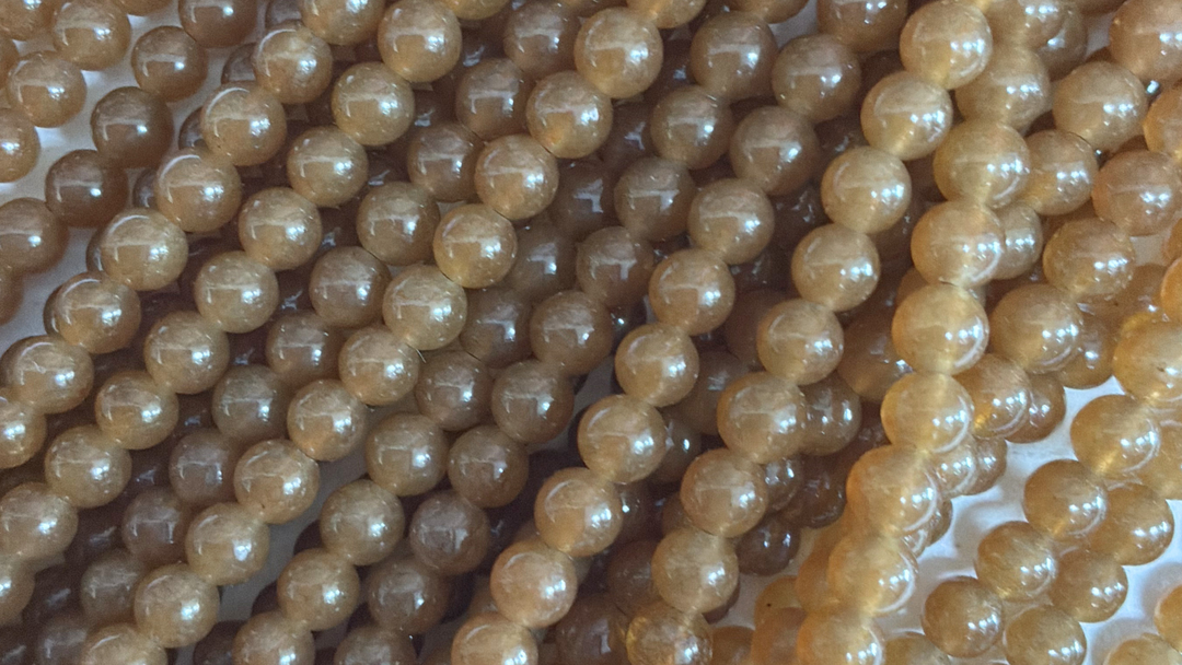 Semi-precious Round Dyed Jade