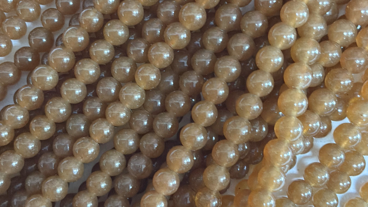 Semi-precious Round Dyed Jade