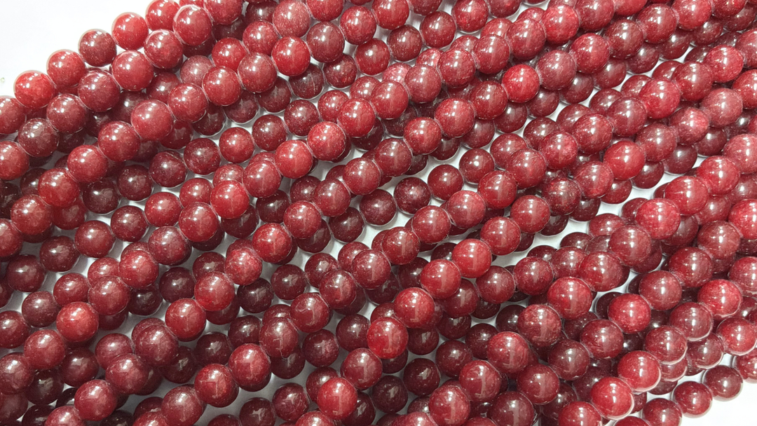 Semi-precious Round Dyed Jade