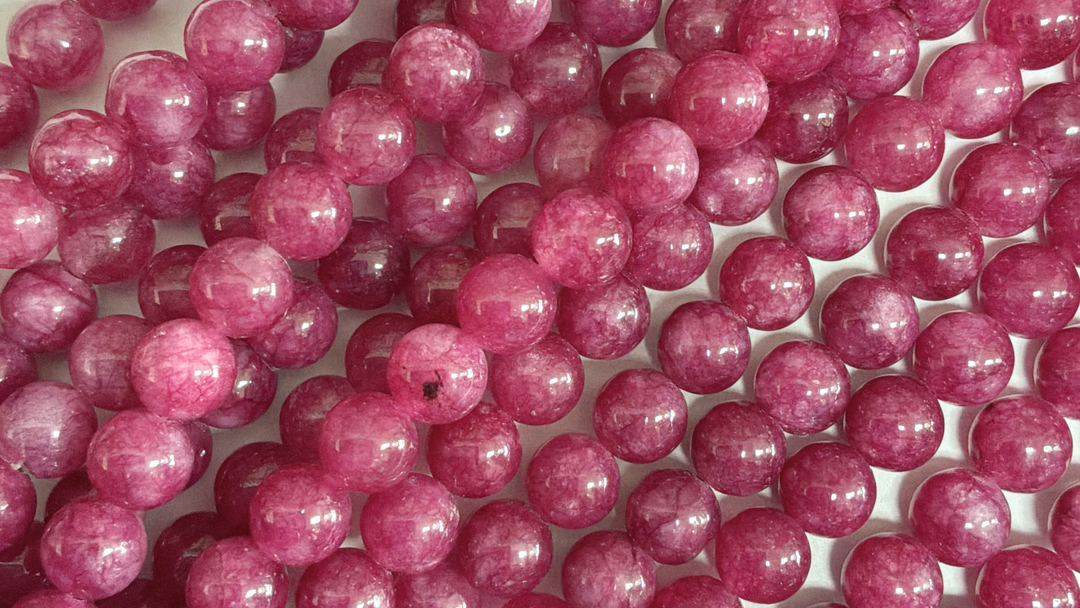 Semi-precious Round Dyed Jade
