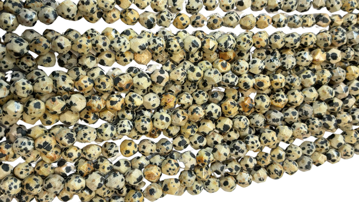 Semi-precious Natural Gemstones Star-cut Beads Strand