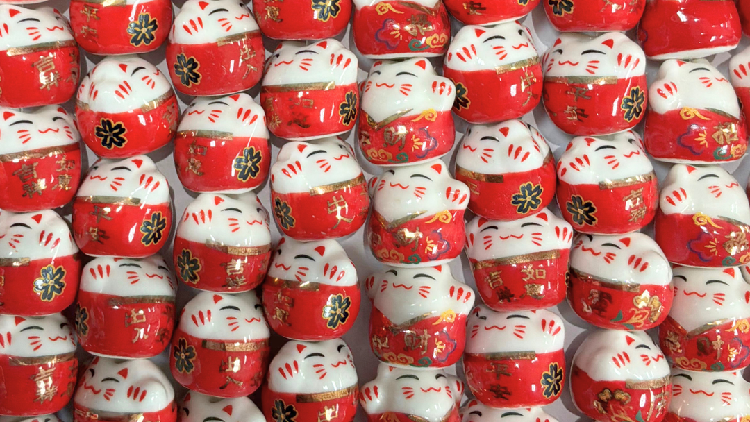 Porcelain Ceramic Lucky Cat