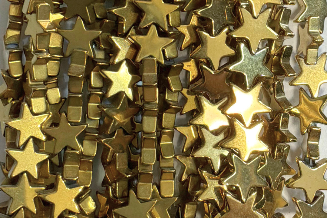 Hematite Shapes Old Gold