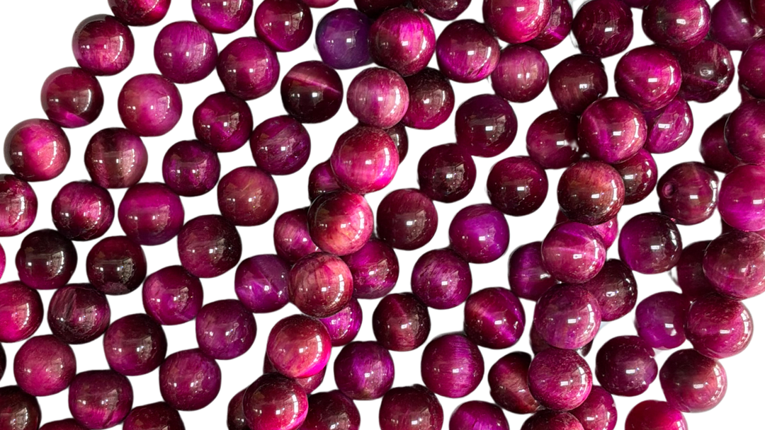 Hot Pink Tiger's Eye 10mm