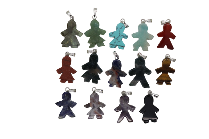 Boy/Girl Stone Pendants