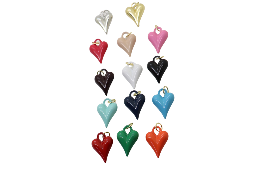 Small Heart Enamel Charm