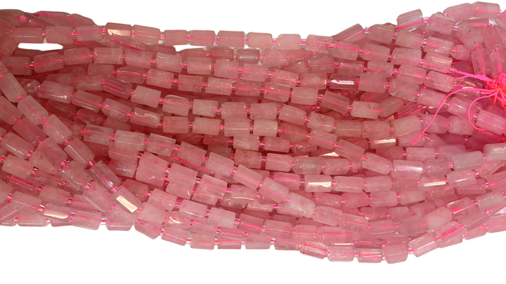 Rose Quartz Barrel Beads
