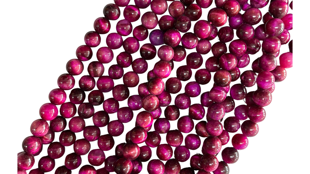 Hot Pink Tiger's Eye 10mm