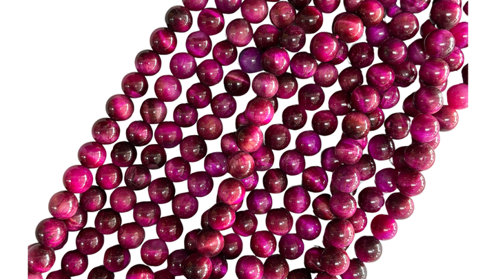 Hot Pink Tiger's Eye 10mm