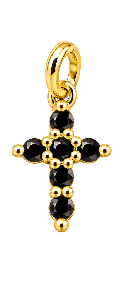 Small Cross Crystal Charm