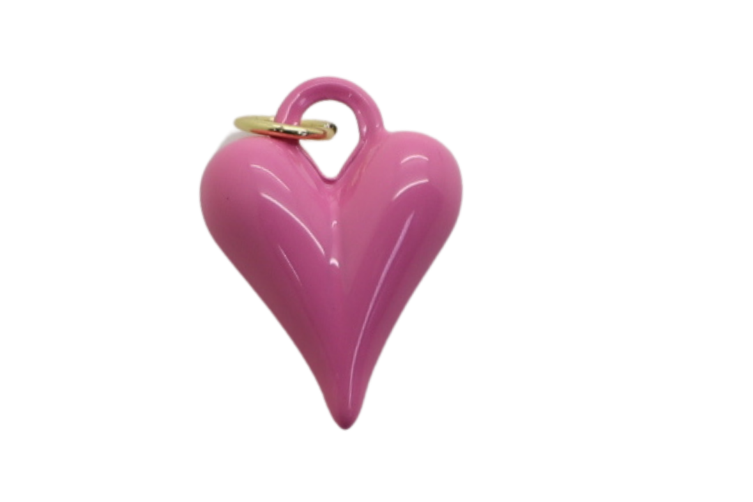 Small Heart Enamel Charm