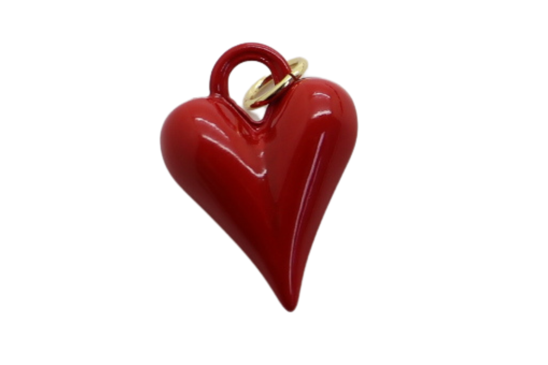 Small Heart Enamel Charm