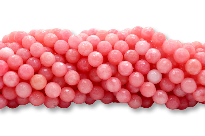 10mm  Semi-Precious Natural and Dyed Agate Round Faceted Beads