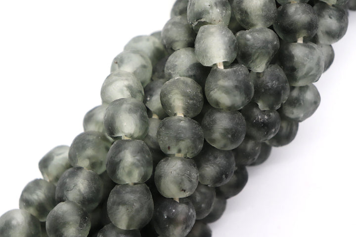 African Sea Glass Beads 14mm