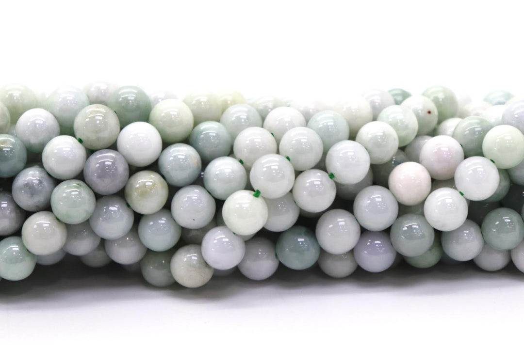 Natural Semi-precious Burmese Jade Round Smooth 8mm Beads