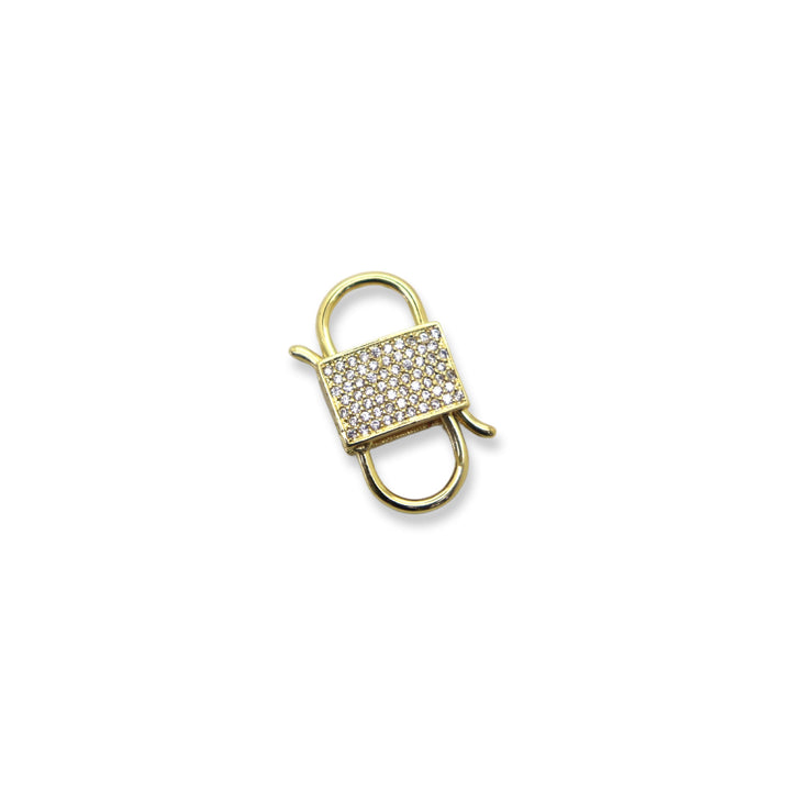 Micro Pave Double Clicker Clasp Both Ends