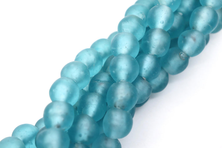 African Sea Glass Beads 14mm