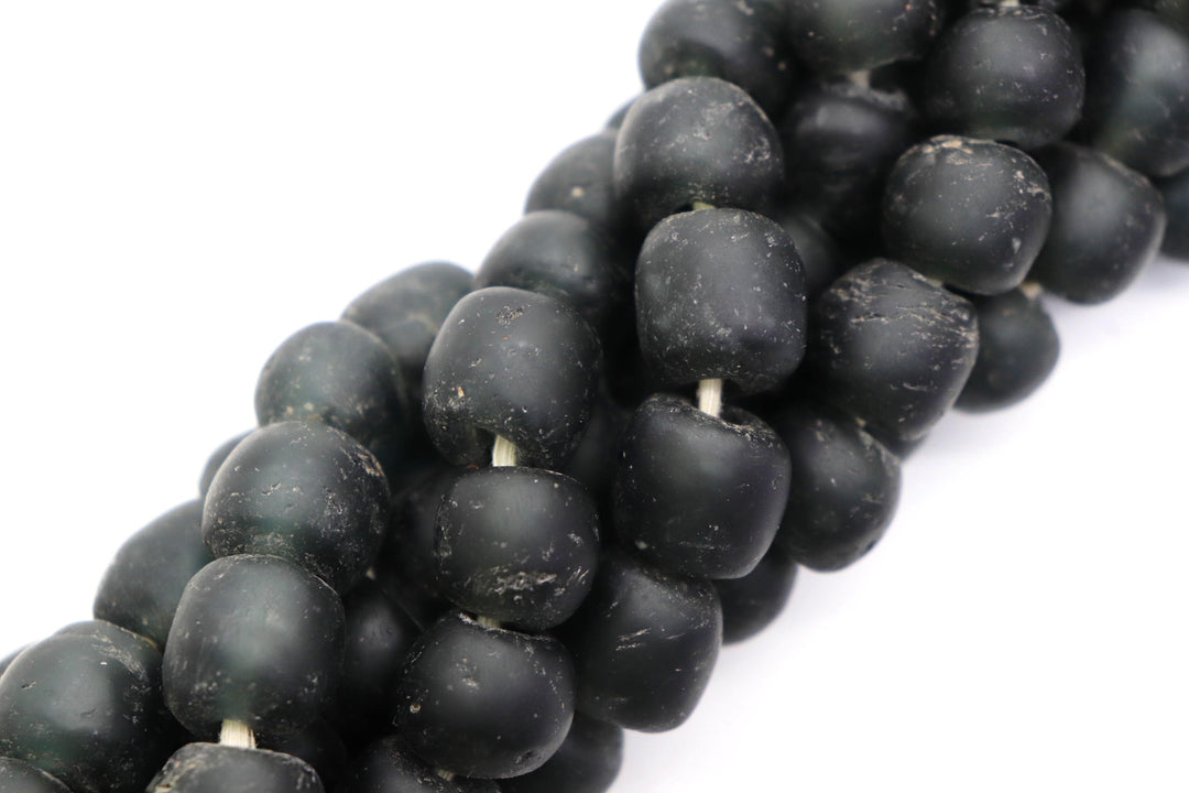 African Sea Glass Beads 14mm