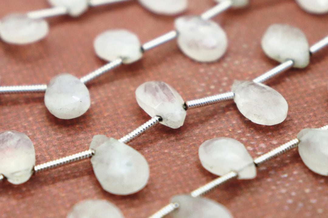 Natural Semi-precious Moonstone Drop Faceted Grade AAA Beads