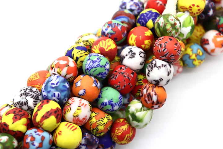 African Art - Krobo Fused Glass Beads from Ghana