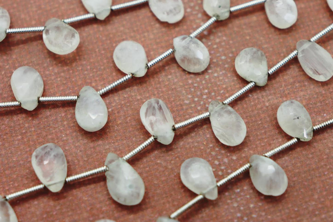 Natural Semi-precious Moonstone Drop Faceted Grade AAA Beads