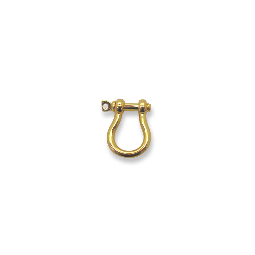 Gold Anchor Shackle Ring Clasp