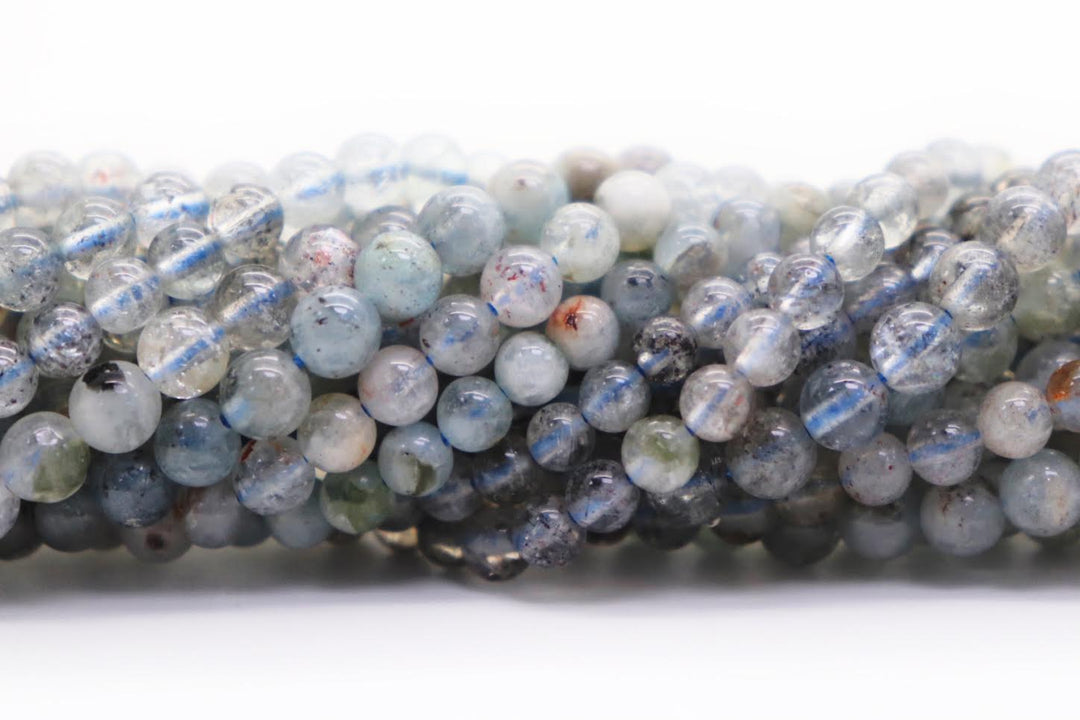 Natural Semi-precious Aquamarine Round Smooth 4-5mm Beads