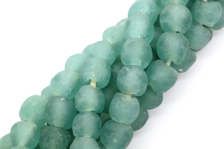 African Sea Glass Beads 14mm