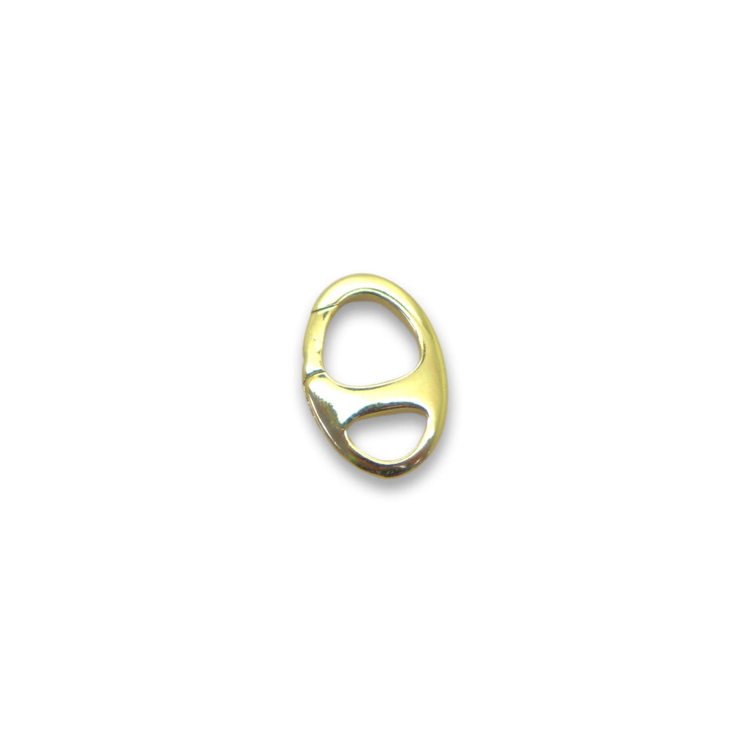 Oval Gold Spring Gate Ring - Push Gate ring