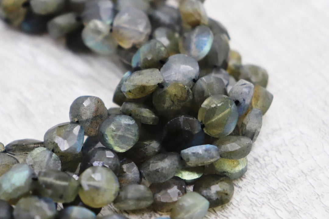 Natural Semi-precious Labradorite Round Faceted Grade AAA Beads